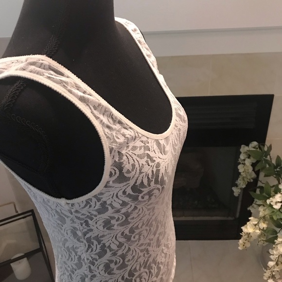 Calvin Klein Sheer Lace Small Top - Picture 5 of 7